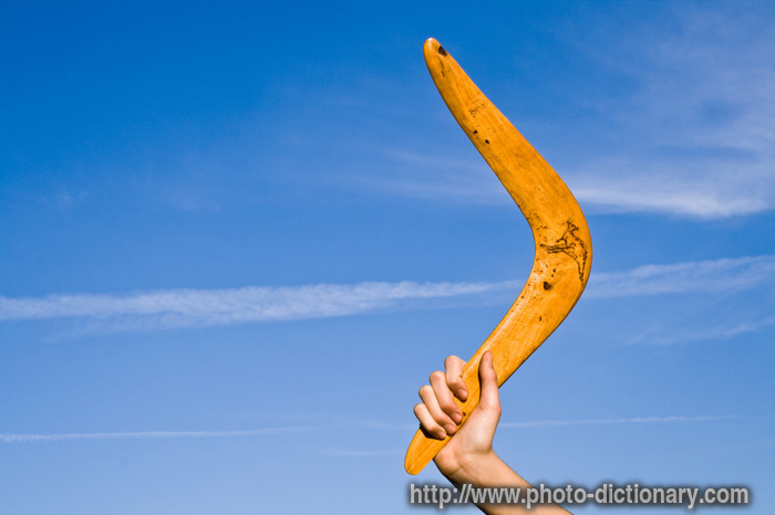 boomerang - photo/picture definition - boomerang word and phrase image
