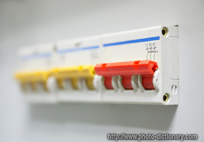 circuit breaker - photo/picture definition - circuit breaker word and phrase image