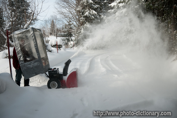 snow blower - photo/picture definition - snow blower word and phrase image