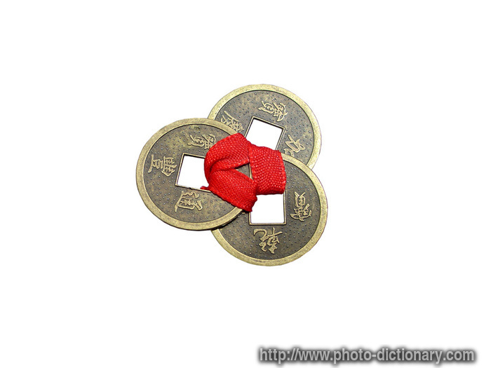 China coins - photo/picture definition - China coins word and phrase image