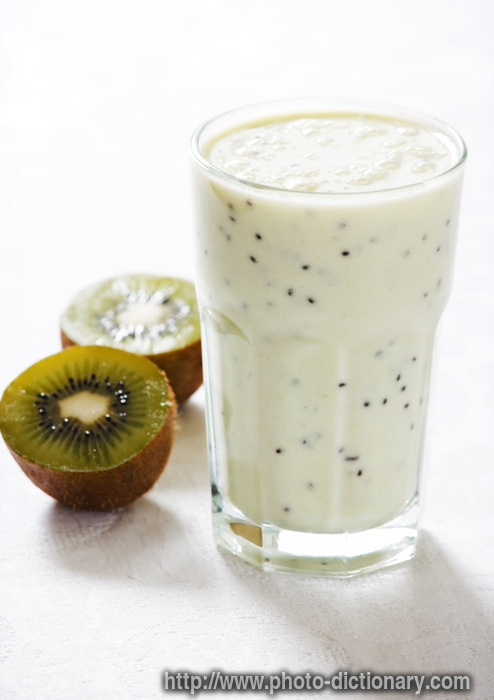 kiwi smoothie - photo/picture definition - kiwi smoothie word and phrase image