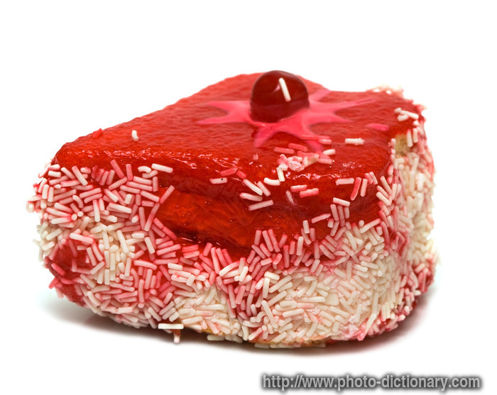 cherry cake - photo/picture definition - cherry cake word and phrase image