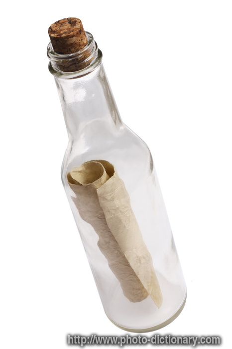 message in a bottle - photo/picture definition - message in a bottle word and phrase image