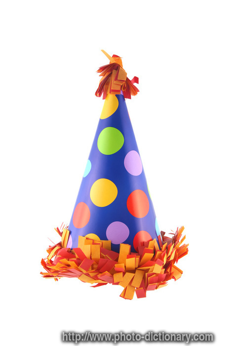 birthday hat - photo/picture definition - birthday hat word and phrase image