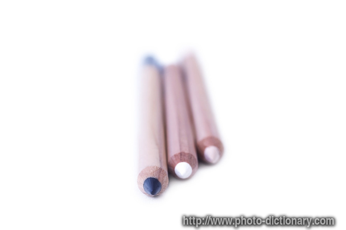 cosmetic pencils - photo/picture definition - cosmetic pencils word and phrase image