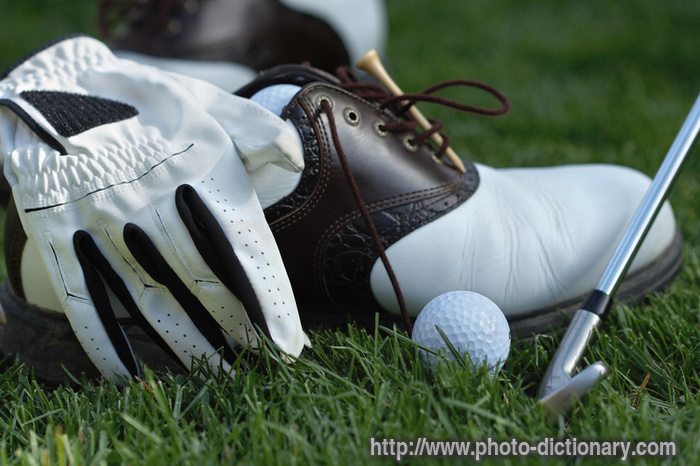 golf equipment - photo/picture definition - golf equipment word and phrase image