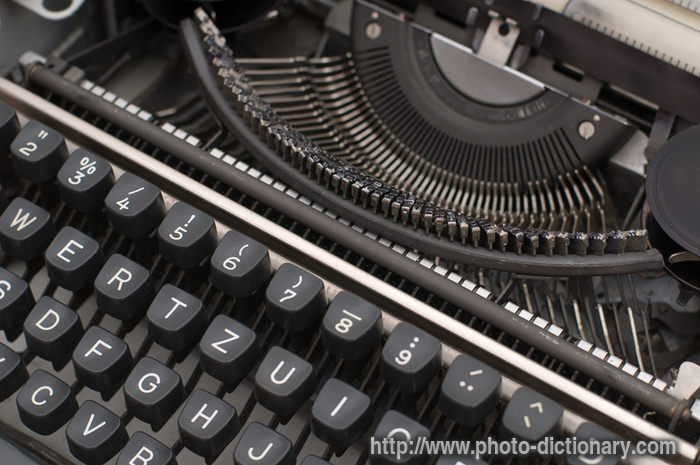 typewriter keypad - photo/picture definition - typewriter keypad word and phrase image