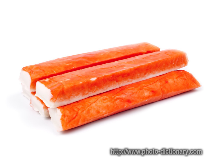 crab sticks - photo/picture definition - crab sticks word and phrase image