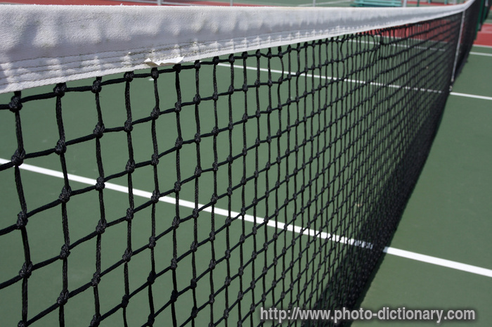 tennis net - photo/picture definition - tennis net word and phrase image