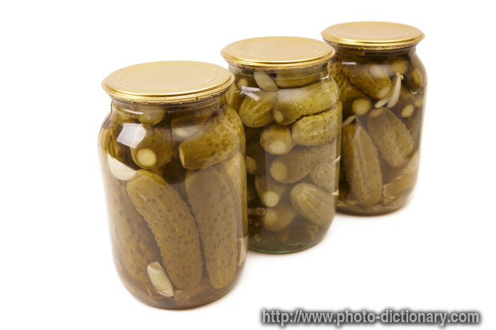 pickled cucumbers - photo/picture definition - pickled cucumbers word and phrase image