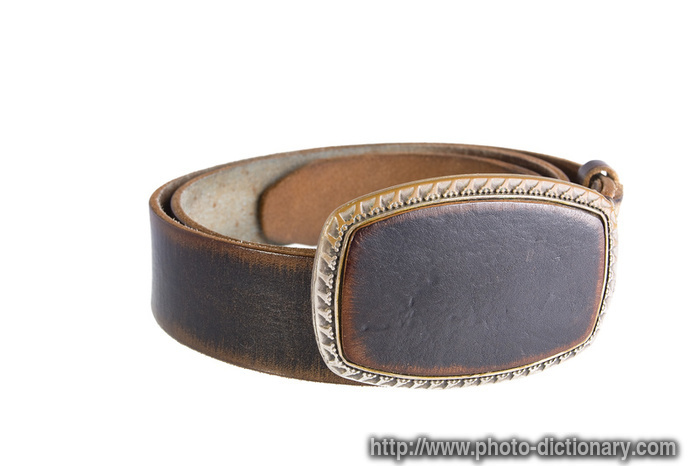 leather belt - photo/picture definition - leather belt word and phrase image