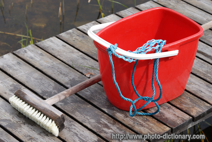 bucket and broom - photo/picture definition - bucket and broom word and phrase image