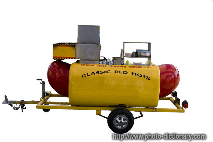 hot dog stand - photo/picture definition - hot dog stand word and phrase image