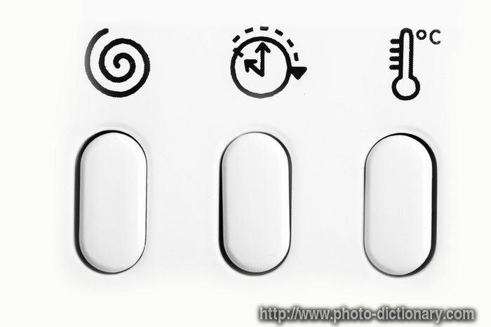 washing machine buttons - photo/picture definition - washing machine buttons word and phrase image