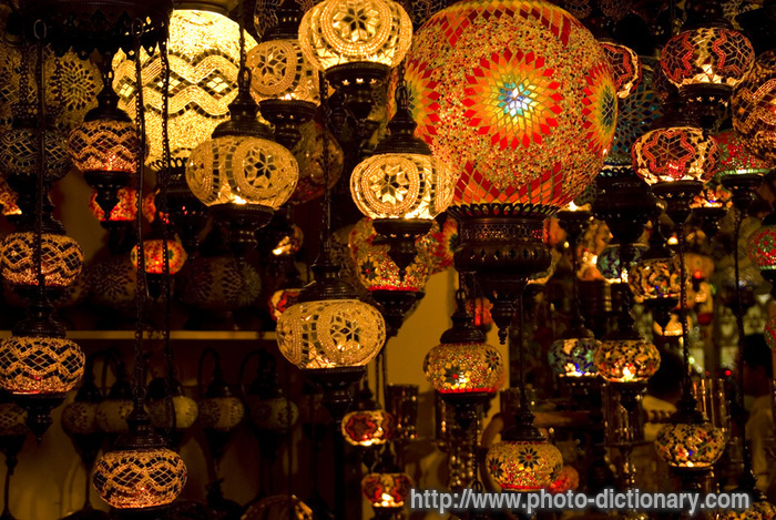 Turkish lanterns - photo/picture definition - Turkish lanterns word and phrase image