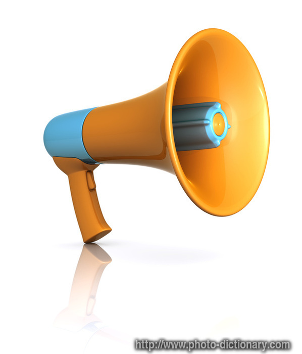 megaphone - photo/picture definition - megaphone word and phrase image