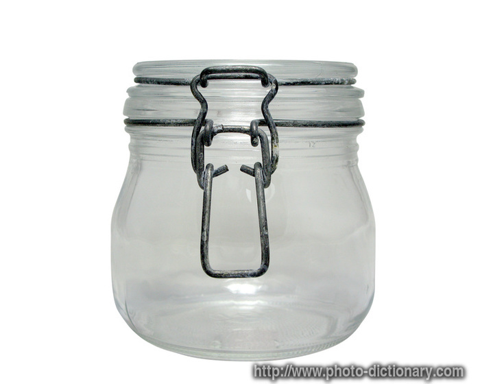 glass container - photo/picture definition - glass container word and phrase image
