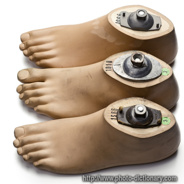 artificial feet - photo/picture definition - artificial feet word and phrase image