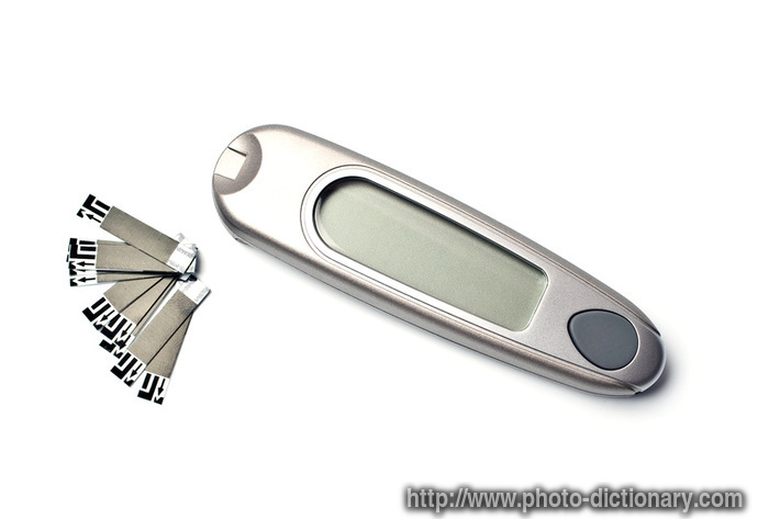 glucometer - photo/picture definition - glucometer word and phrase image