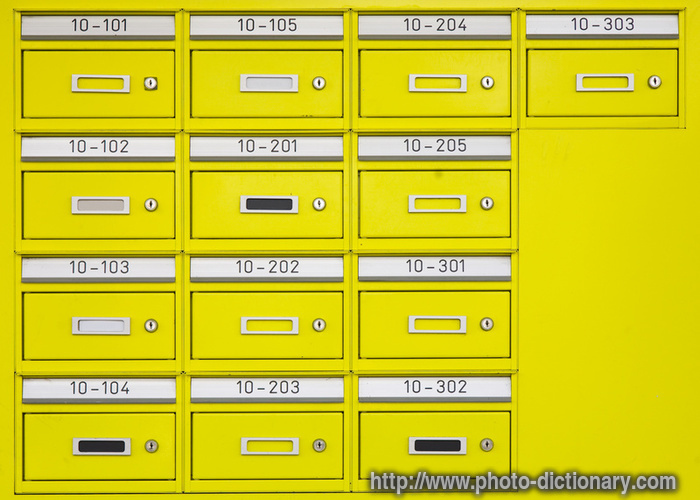 letterboxes - photo/picture definition - letterboxes word and phrase image
