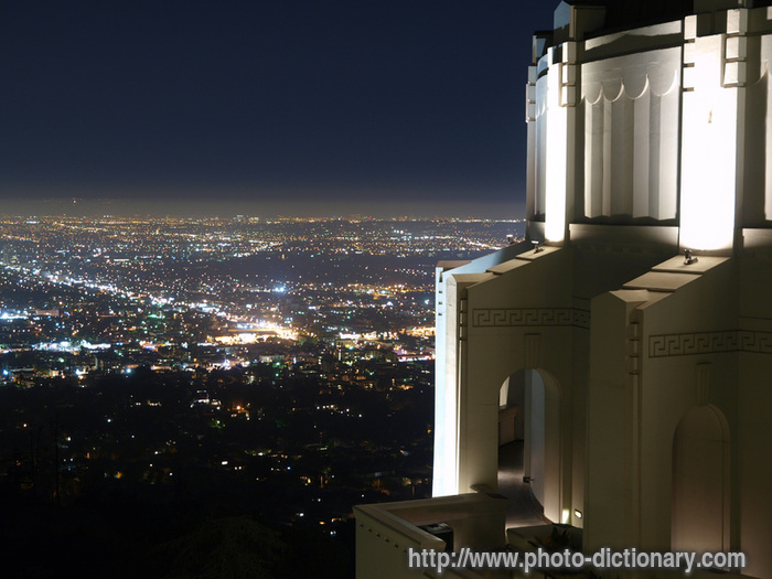 Griffith Park Observatory - photo/picture definition - Griffith Park Observatory word and phrase image