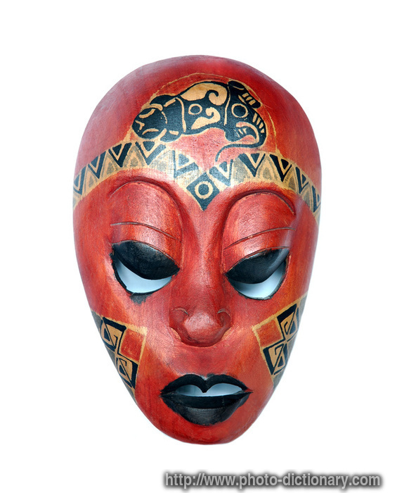 African mask - photo/picture definition - African mask word and phrase image