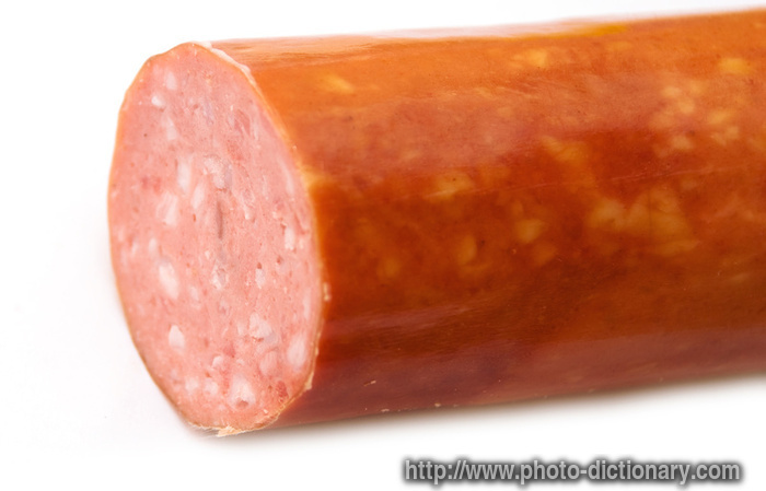 smoked sausage - photo/picture definition - smoked sausage word and phrase image