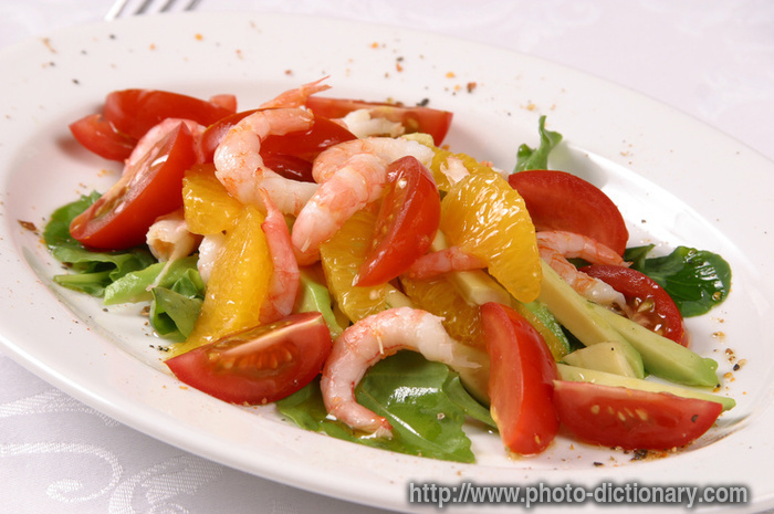 shrimp salad - photo/picture definition - shrimp salad word and phrase image