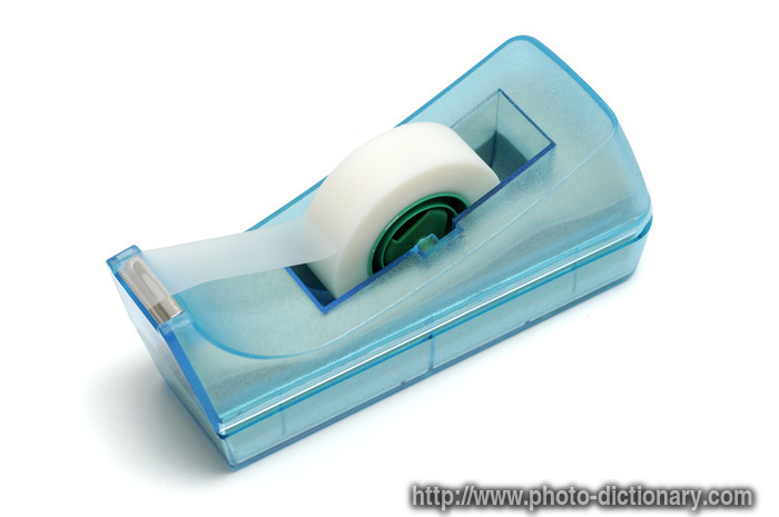 tape dispenser - photo/picture definition - tape dispenser word and phrase image