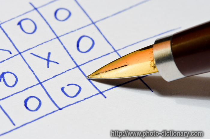 naughts and crosses - photo/picture definition - naughts and crosses word and phrase image