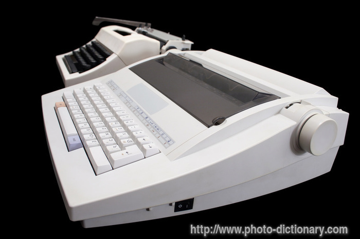 typewriter - photo/picture definition - typewriter word and phrase image