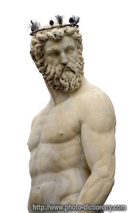 Poseidon statue - photo/picture definition - Poseidon statue word and phrase image
