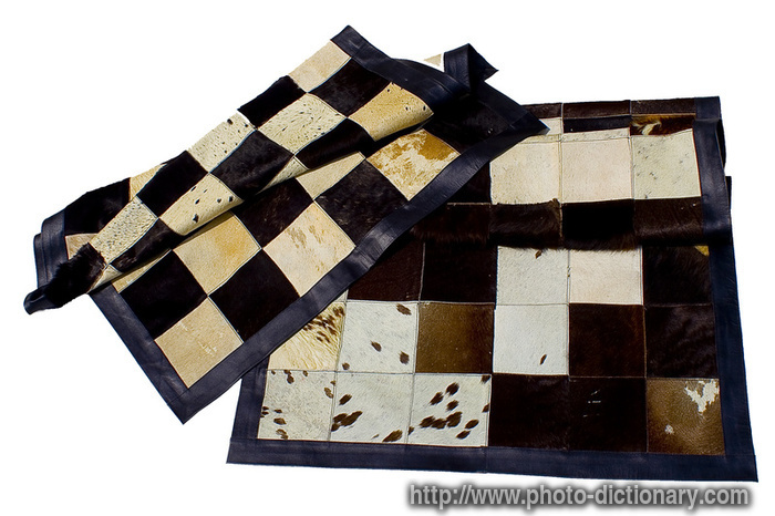 leather rugs - photo/picture definition - leather rugs word and phrase image