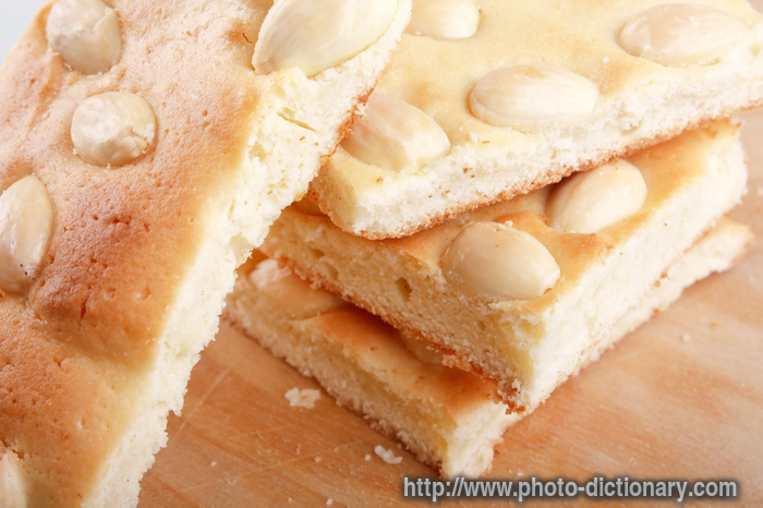 almond cake - photo/picture definition - almond cake word and phrase image