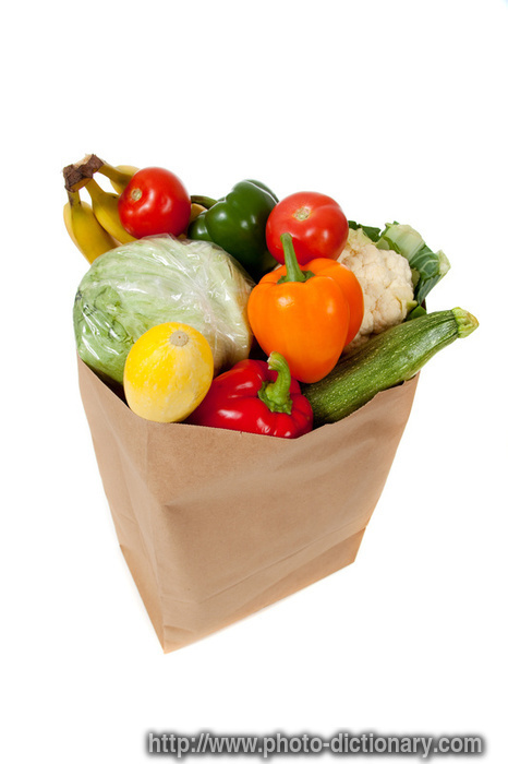 grocery sack - photo/picture definition - grocery sack word and phrase image