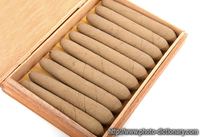 cigar box - photo/picture definition - cigar box word and phrase image