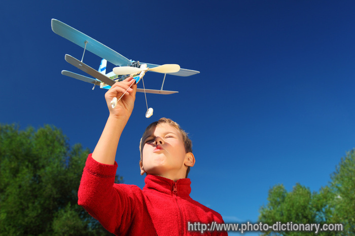 toy airplane - photo/picture definition - toy airplane word and phrase image