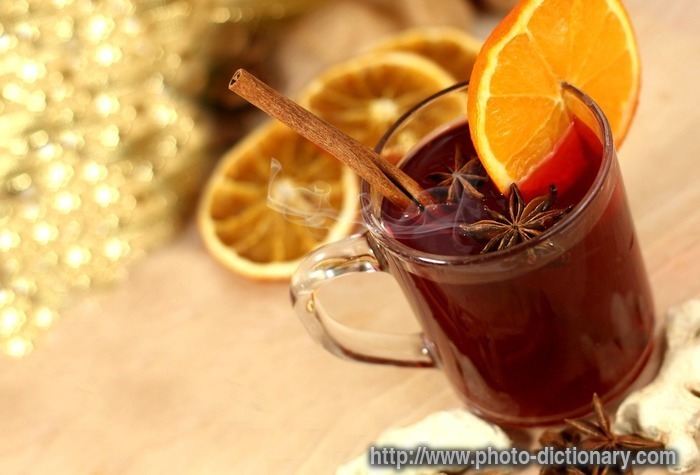 mulled wine - photo/picture definition - mulled wine word and phrase image