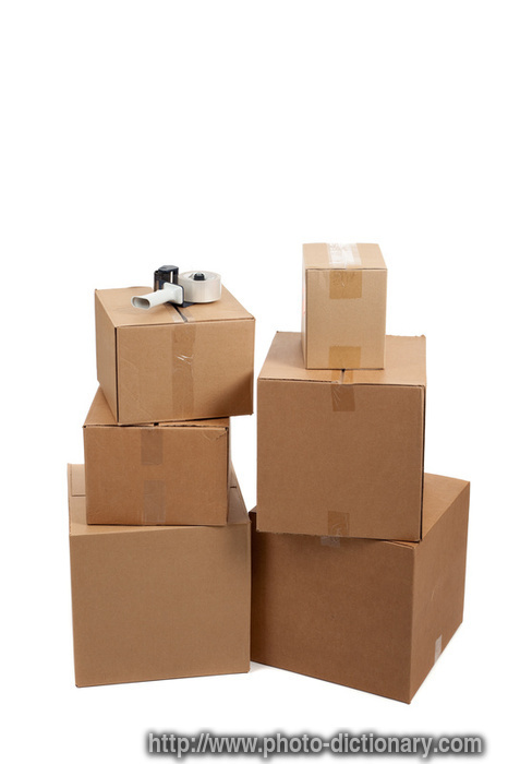 moving boxes - photo/picture definition - moving boxes word and phrase image