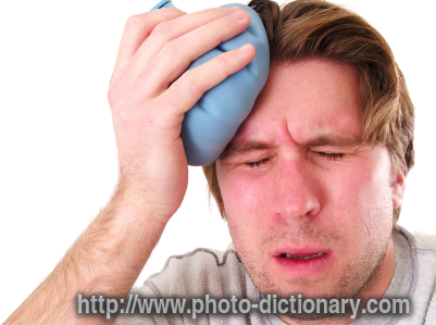 headache - photo/picture definition - headache word and phrase image