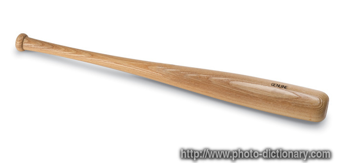 baseball bat - photo/picture definition - baseball bat word and phrase image