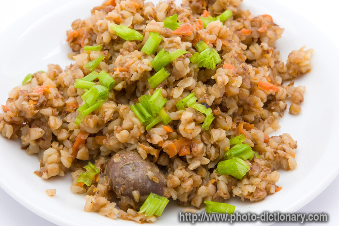 boiled buckwheat - photo/picture definition - boiled buckwheat word and phrase image