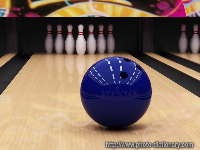bowling ball - photo/picture definition - bowling ball word and phrase image