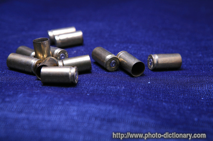 bullet casings - photo/picture definition - bullet casings word and phrase image