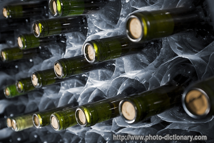 wine bottles - photo/picture definition - wine bottles word and phrase image