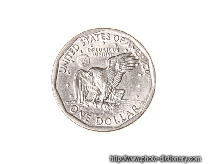 dollar coin - photo/picture definition - dollar coin word and phrase image