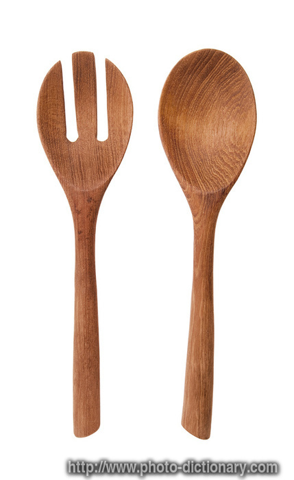 wooden cutlery - photo/picture definition - wooden cutlery word and phrase image