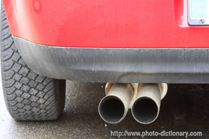 double tube exhaust - photo/picture definition - double tube exhaust word and phrase image