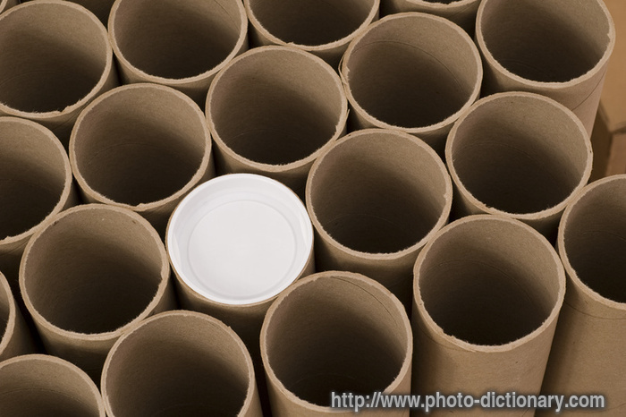 cardboard tubes - photo/picture definition - cardboard tubes word and phrase image