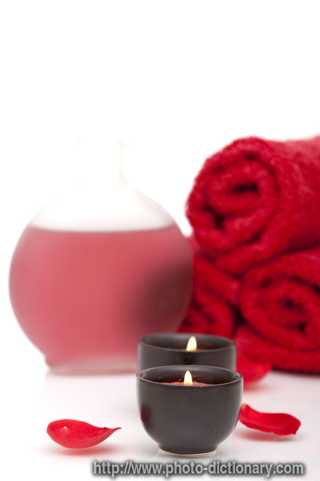 spa items - photo/picture definition - spa items word and phrase image